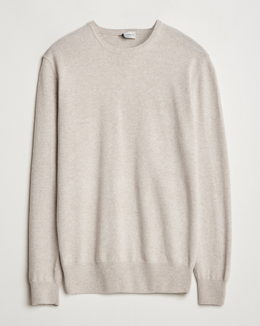 Mies | Puserot | Morgano | Wool/Cashmere Crewneck Beige