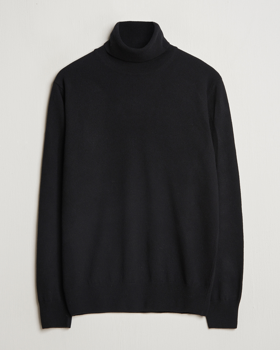 Mies | Puserot | Morgano | Wool/Cashmere Rollneck Black
