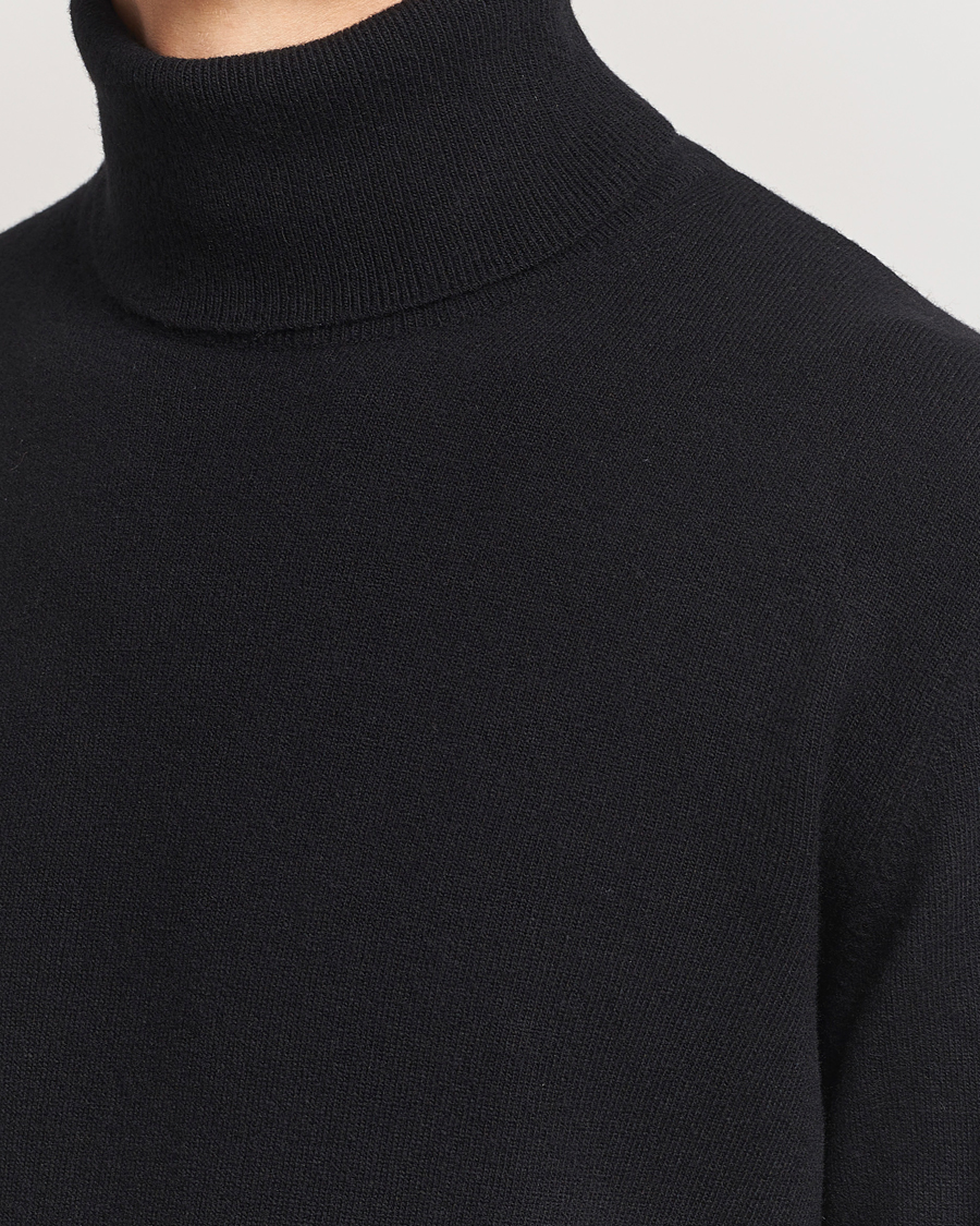 Mies | Puserot | Morgano | Wool/Cashmere Rollneck Black