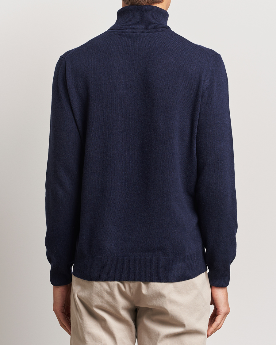 Mies | Puserot | Morgano | Wool/Cashmere Rollneck Navy