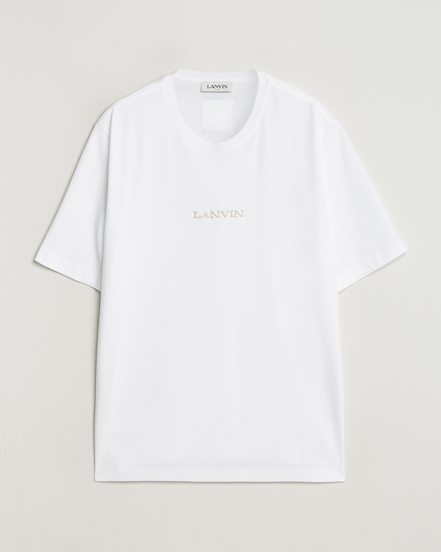 Mies | T-paidat | Lanvin | Embroidered Logo T-Shirt White