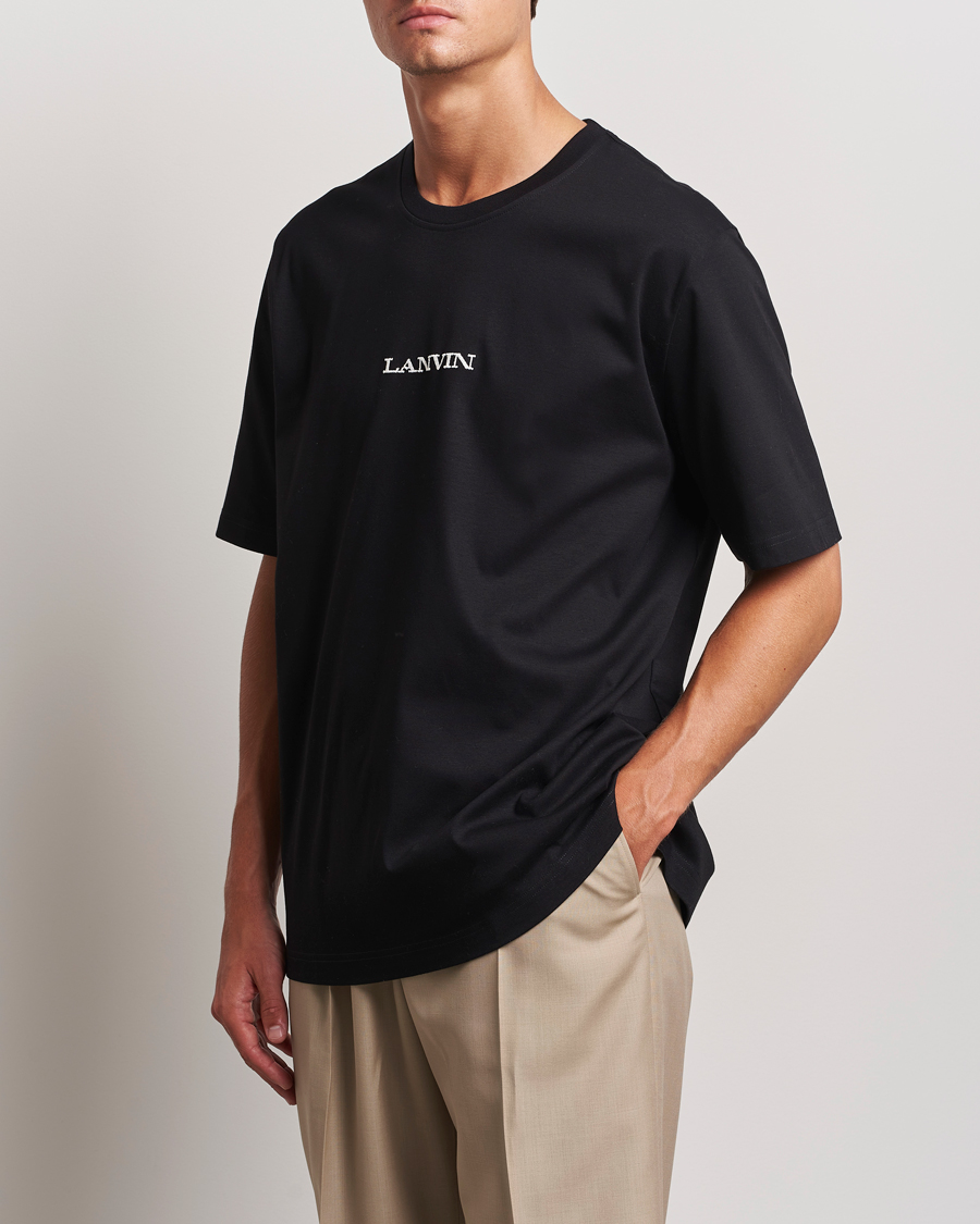 Mies | T-paidat | Lanvin | Embroidered Logo T-Shirt Black