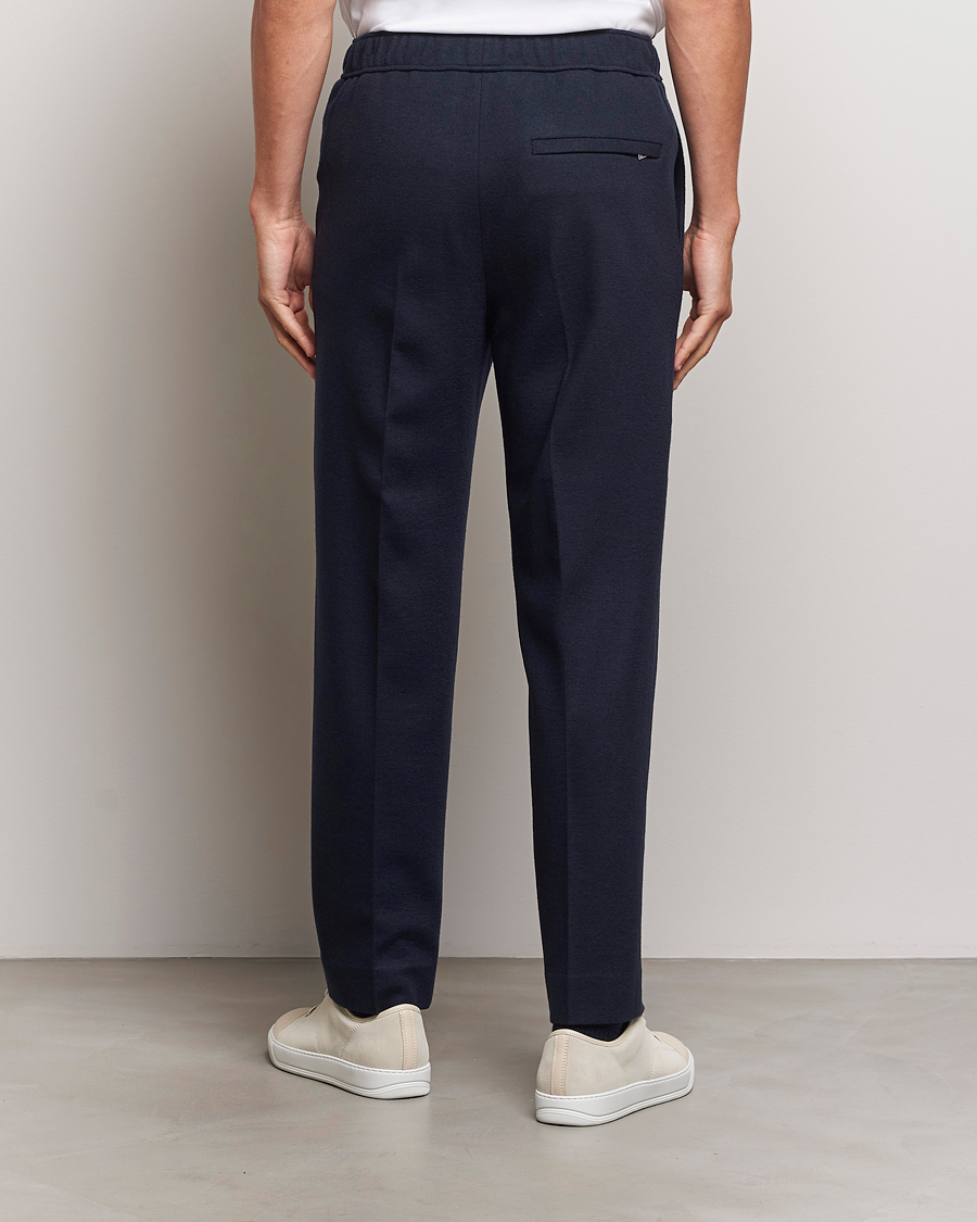 Mies | Housut | Lanvin | Wool Drawstring Trousers Navy