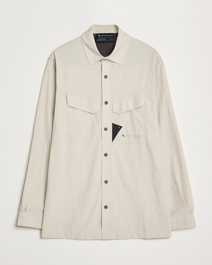 Mies | Kauluspaidat | Klättermusen | Syn Lightweight Ripstop Shirt Silver Creme