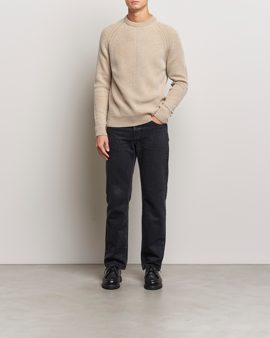 Mies | Puserot | Belstaff | Centenary Wool Rib Jumper Chalk