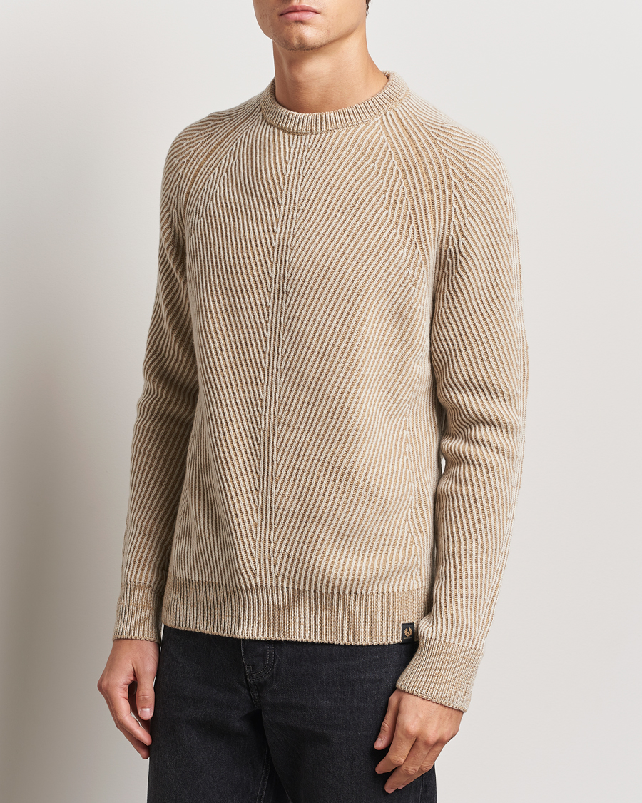 Mies | Puserot | Belstaff | Centenary Wool Rib Jumper Chalk