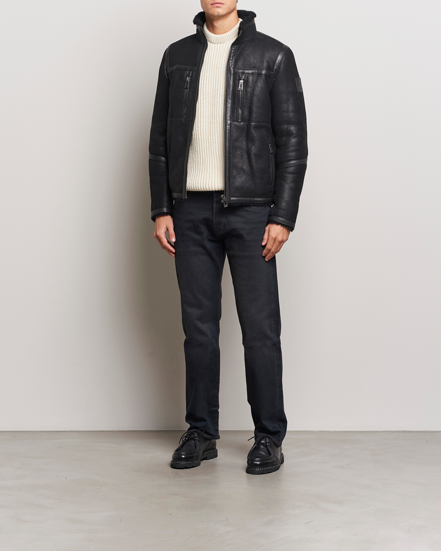 Mies | Takit | Belstaff | Tundra Sherling Leather Jacket Black