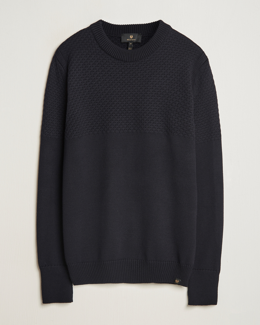 Mies | Puserot | Belstaff | Sternway Knitted Crewneck Dark Ink