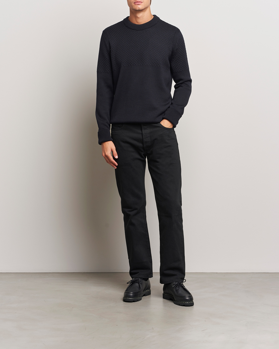 Mies | Puserot | Belstaff | Sternway Knitted Crewneck Dark Ink