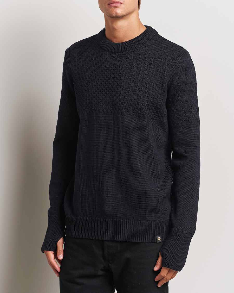 Mies | Puserot | Belstaff | Sternway Knitted Crewneck Dark Ink