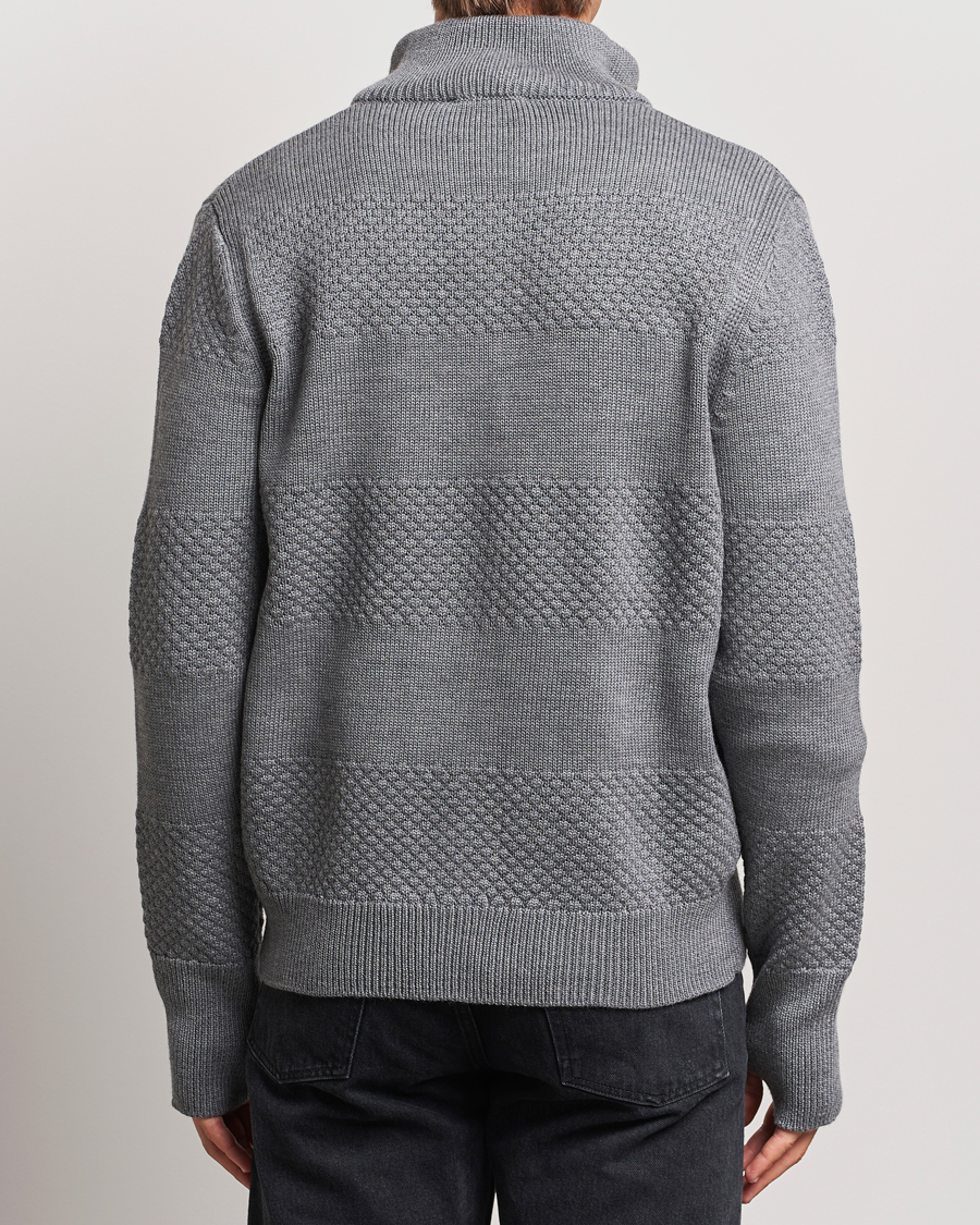 Mies | Puserot | Belstaff | Sternway Knitted Zip Cardigan Grey Heather