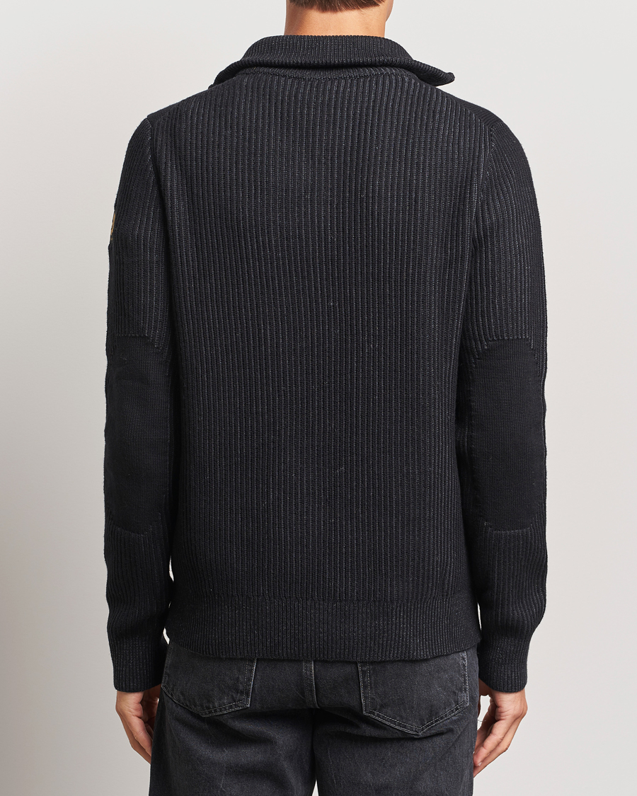 Mies | Puserot | Belstaff | Stanley Cotton/Wool Quarter Zip Black
