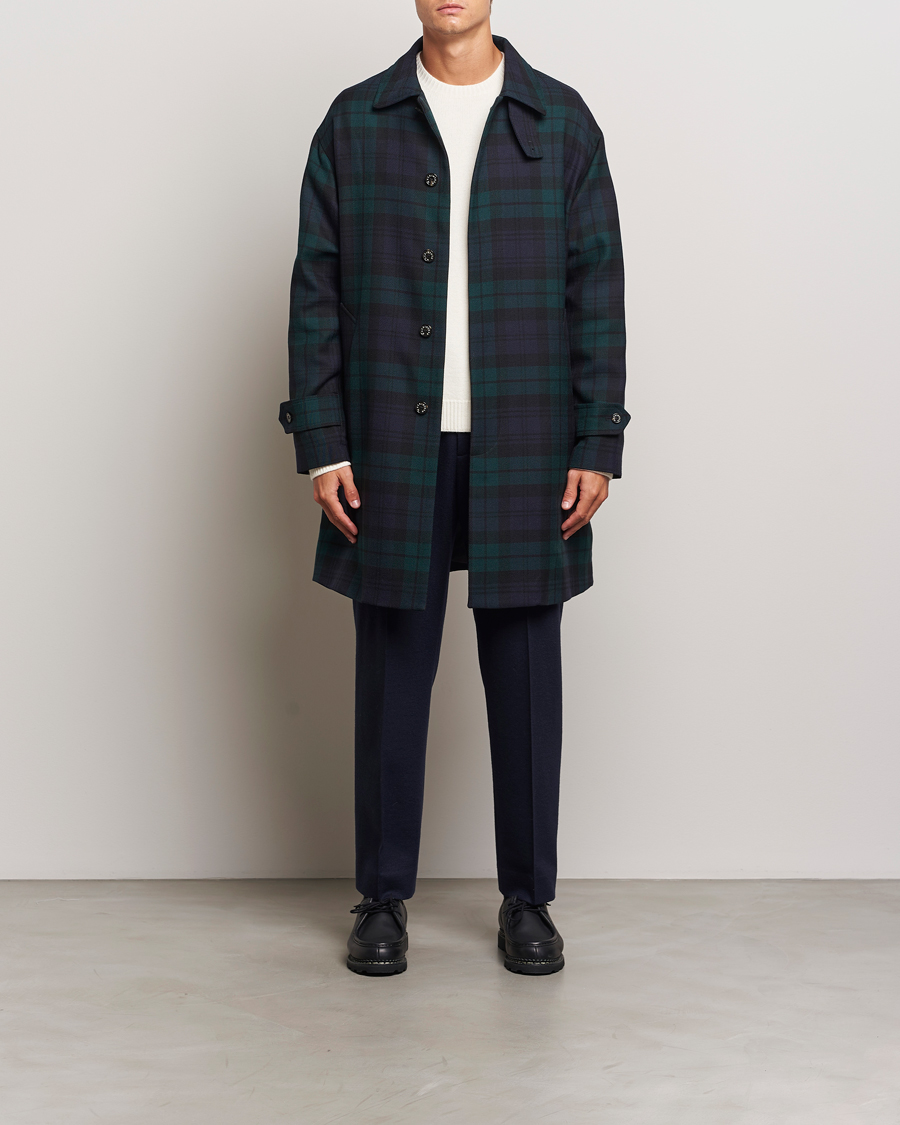 Mies | Takit | Mackintosh | Wool Soho Tartan Coat Blackwatch