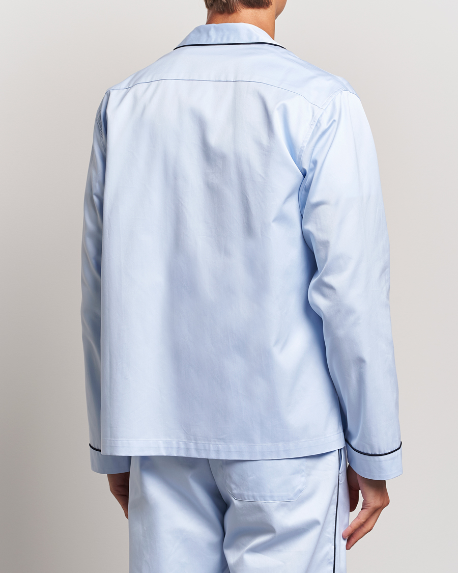 Mies | Yöpuvut ja kylpytakit | Tekla | Sateen Pyjama Shirt Bellhop Blue