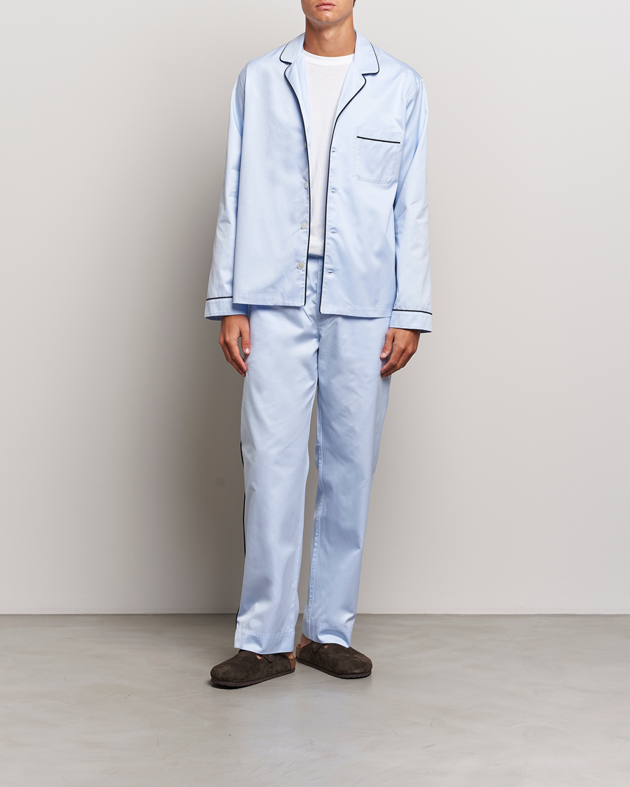 Mies | Yöpuvut ja kylpytakit | Tekla | Sateen Pyjama Pants Bellhop Blue