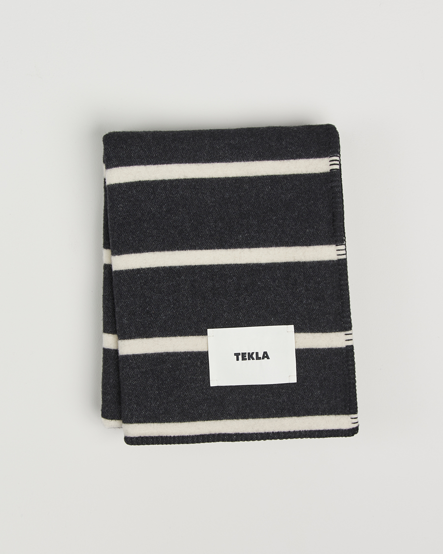 Mies | Tekla Lambswool Blanket Starling Stripes | Tekla | Lambswool Blanket Starling Stripes
