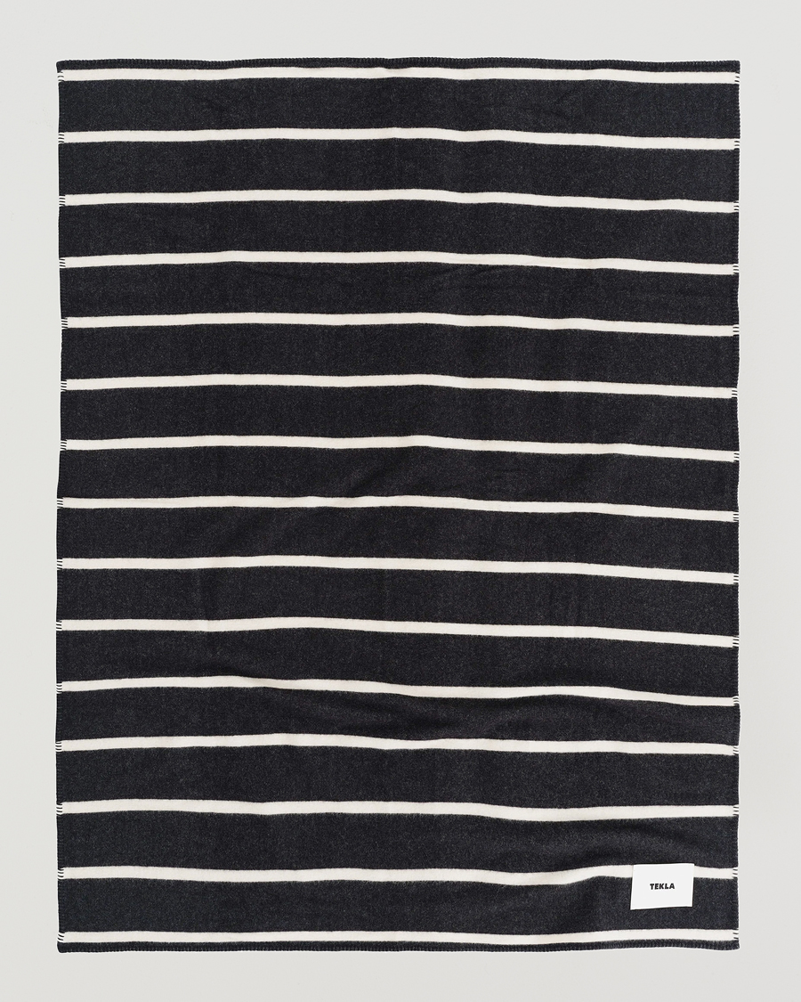 Mies | Tekla Lambswool Blanket Starling Stripes | Tekla | Lambswool Blanket Starling Stripes