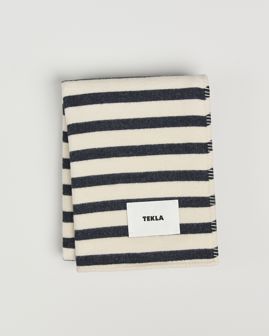 Mies | Tekla Lambswool Blanket Magpie Stripes | Tekla | Lambswool Blanket Magpie Stripes