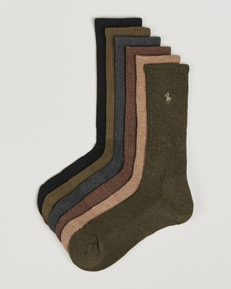 Mies | Alusvaatteet | Polo Ralph Lauren | Polo Ralph Lauren6-Pack Performance Crew SocksBrown