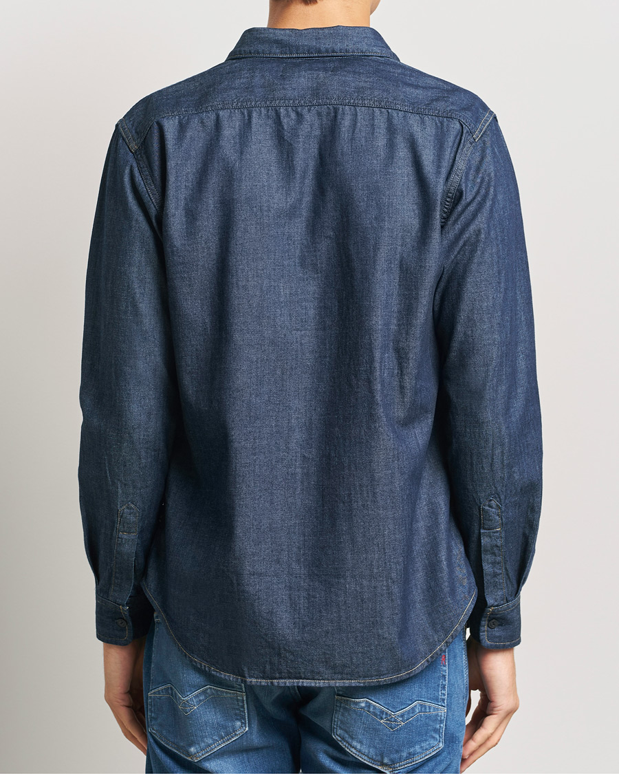 Mies | Kauluspaidat | Replay | Denim Shirt Dark Blue