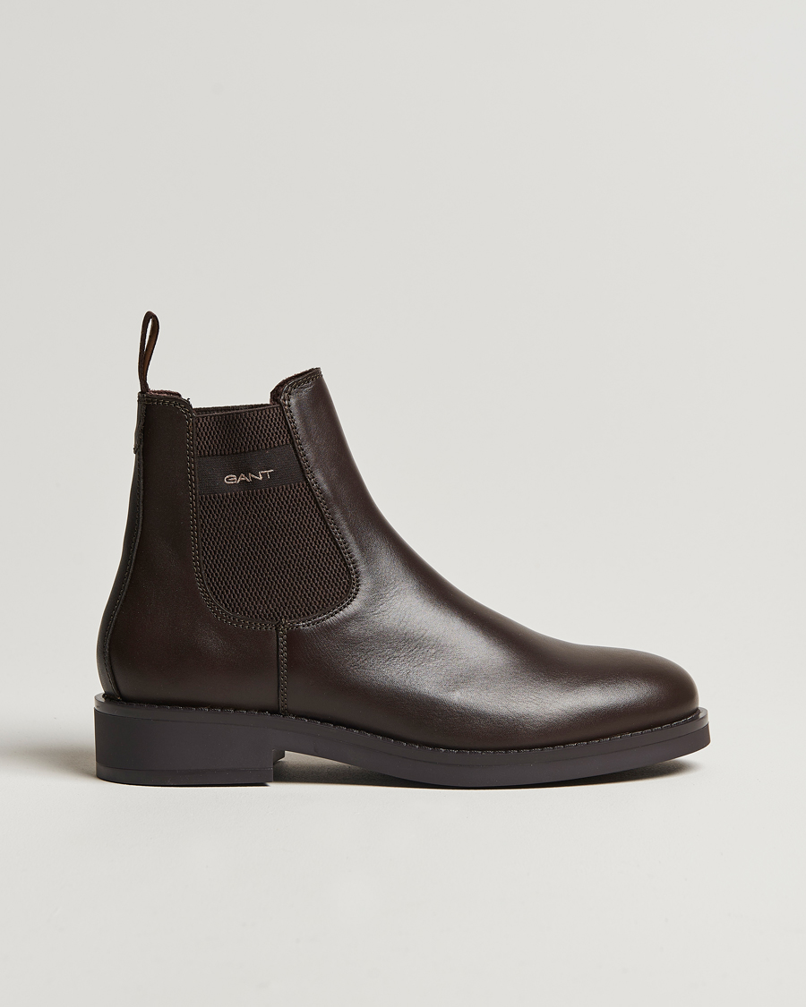 Mies | GANT Prepdale Leather Chelsea Boot Dark Brown | GANT | Prepdale Leather Chelsea Boot Dark Brown