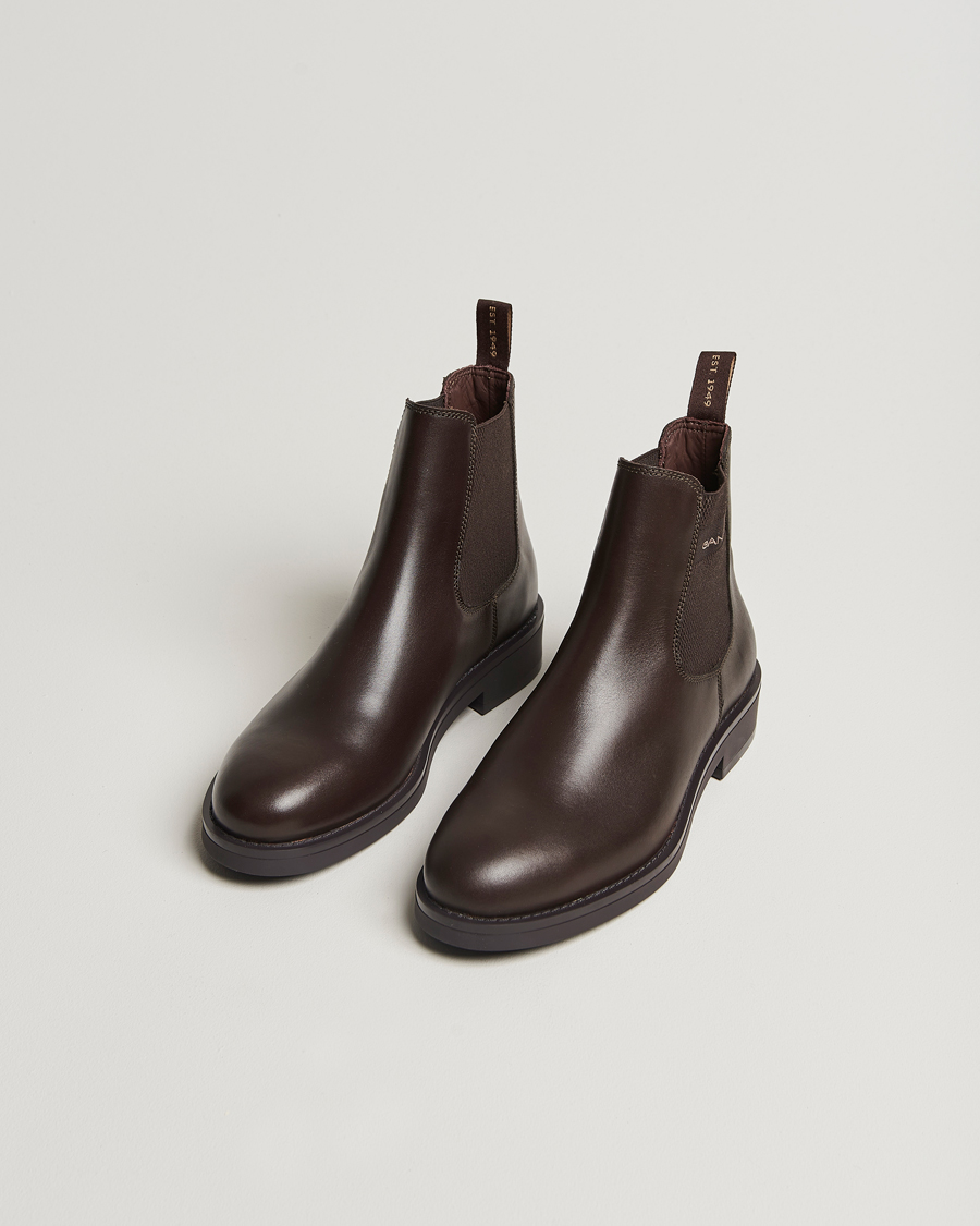 Mies | GANT Prepdale Leather Chelsea Boot Dark Brown | GANT | Prepdale Leather Chelsea Boot Dark Brown