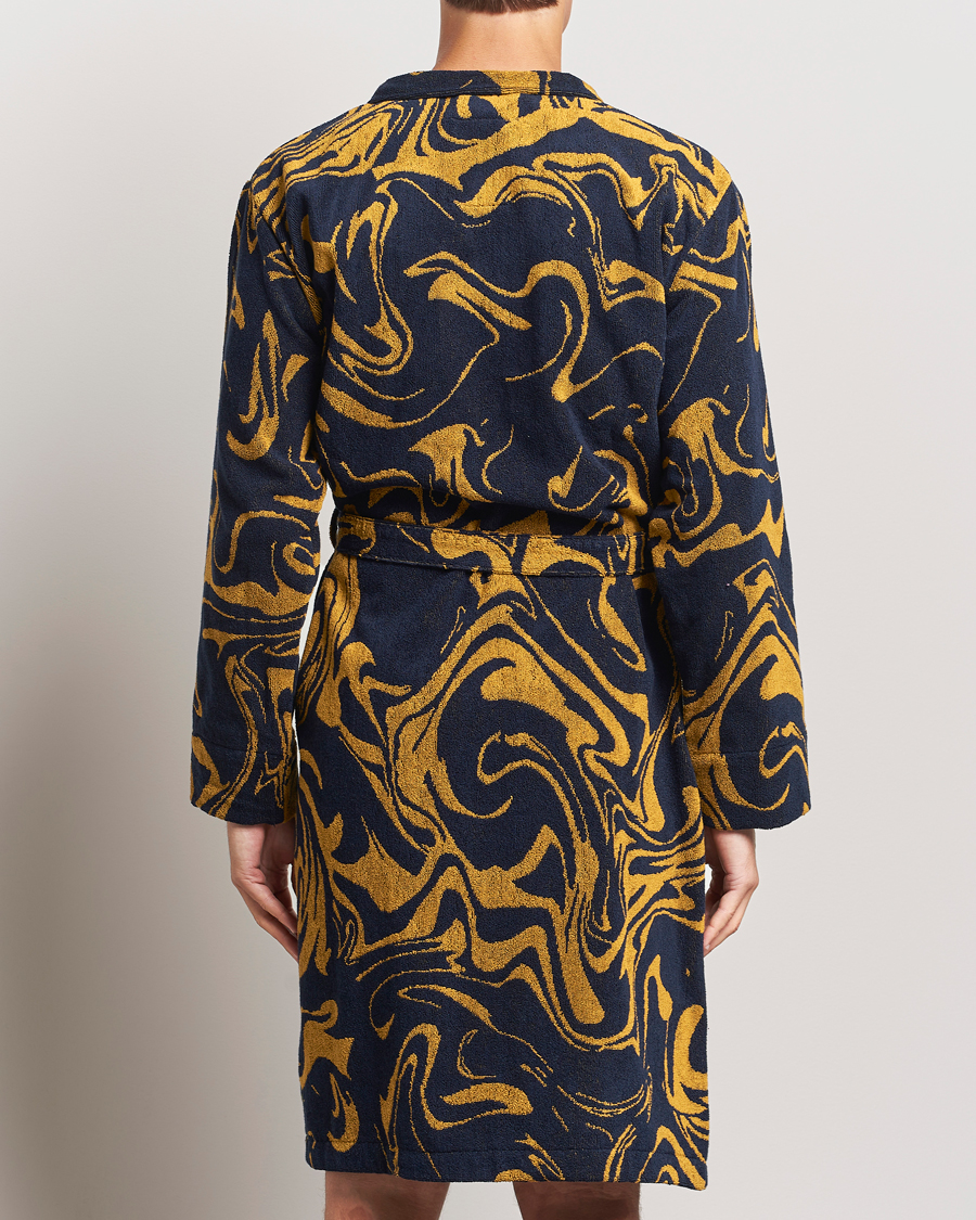 Mies | Yöpuvut ja kylpytakit | OAS | Marble Robe Black/Yellow