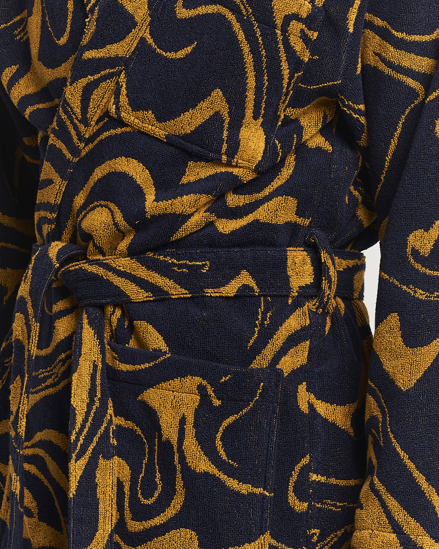Mies | Yöpuvut ja kylpytakit | OAS | Marble Robe Black/Yellow