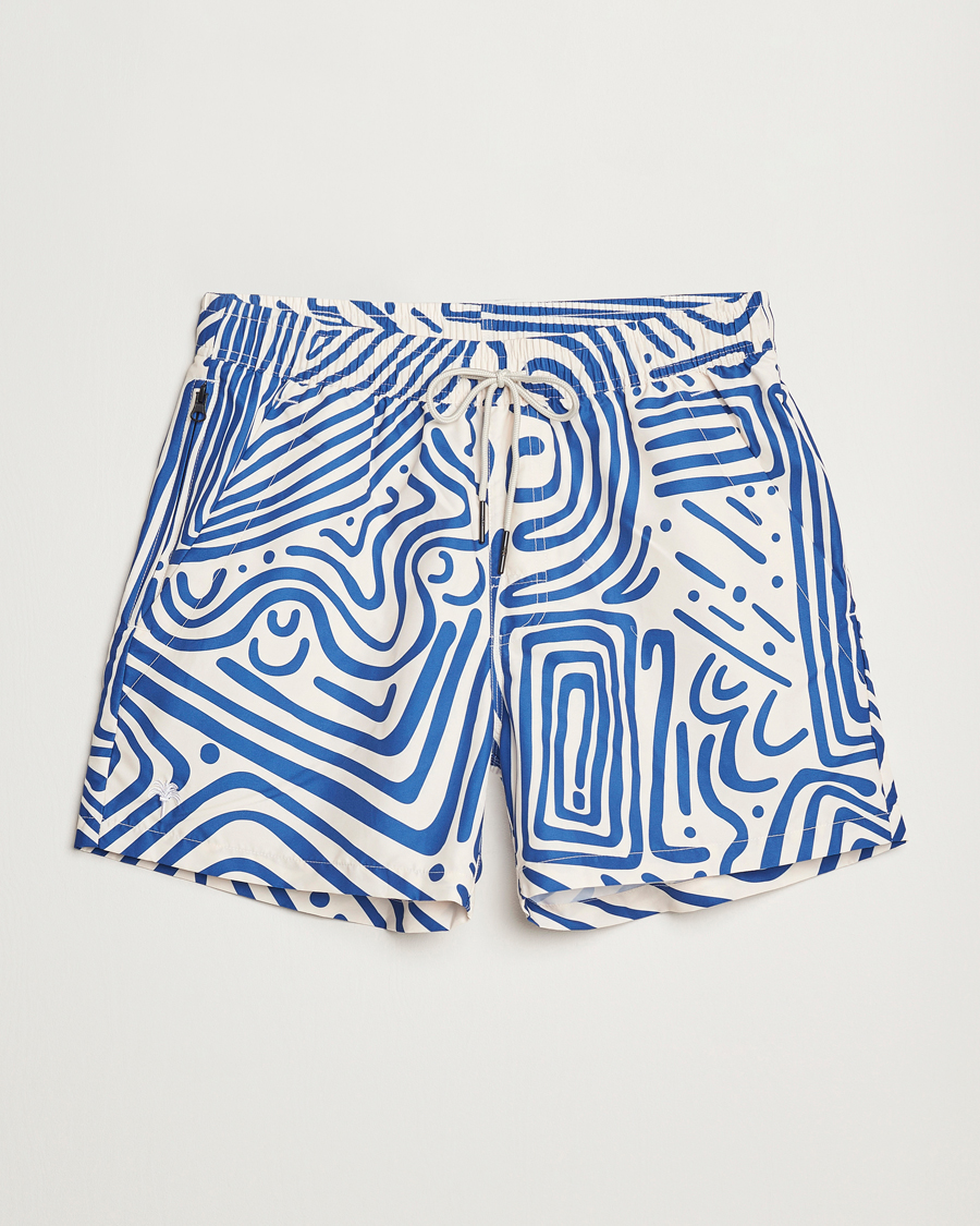 Mies | Uimahousut | OAS | Eldovado Swim Shorts Blue/White