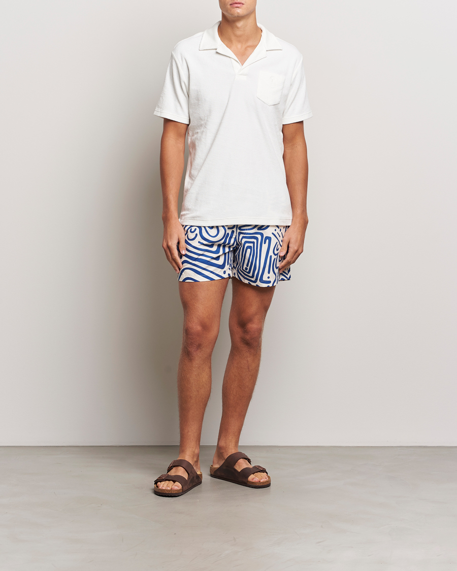 Mies | Uimahousut | OAS | Eldovado Swim Shorts Blue/White