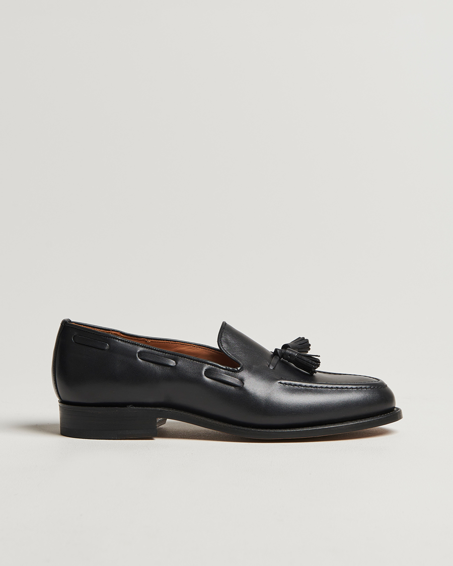 Mies | Sanders Finschley Calf Tassel Loafer Black | Sanders | Finschley Calf Tassel Loafer Black