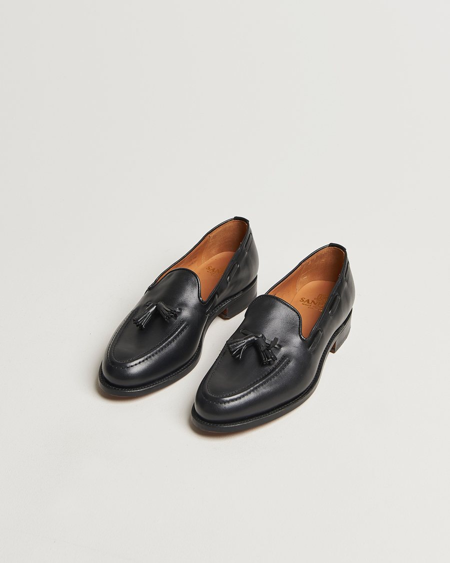 Mies | Sanders Finschley Calf Tassel Loafer Black | Sanders | Finschley Calf Tassel Loafer Black