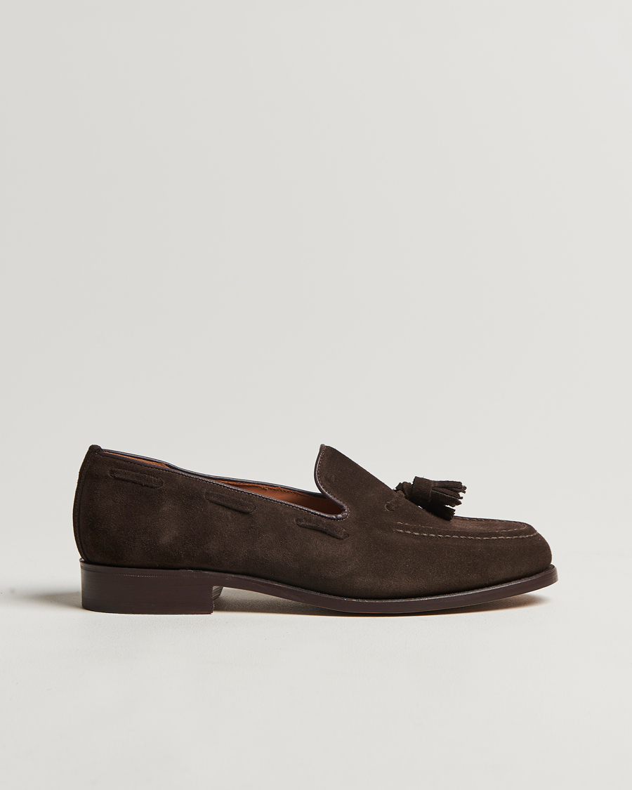 Mies | Sanders Finschley Suede Tassel Loafer Chocolate | Sanders | Finschley Suede Tassel Loafer Chocolate