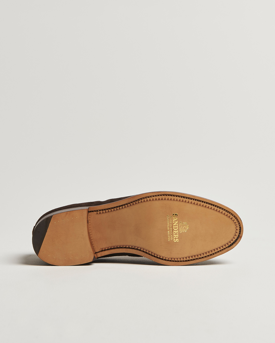 Mies | Sanders Finschley Suede Tassel Loafer Chocolate | Sanders | Finschley Suede Tassel Loafer Chocolate