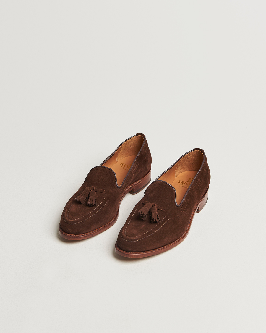 Mies | Sanders Finschley Suede Tassel Loafer Polo Snuff | Sanders | Finschley Suede Tassel Loafer Polo Snuff