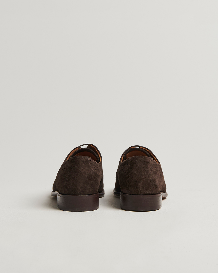 Mies | Sanders Moorgate Suede Semi Brogue Chocolate | Sanders | Moorgate Suede Semi Brogue Chocolate
