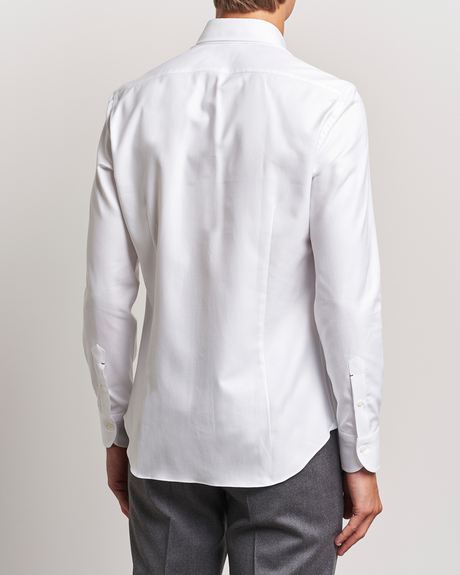 Mies | Kauluspaidat | Mazzarelli | Soft Twill Button Down Shirt White
