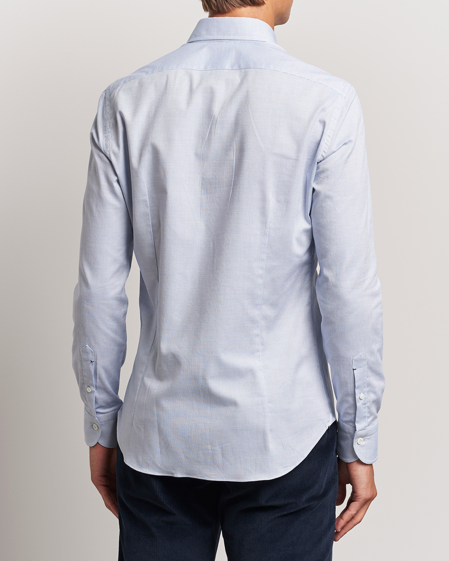 Mies | Kauluspaidat | Mazzarelli | Soft Cotton Button Down Shirt Light Blue