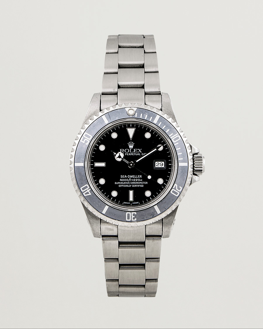 Mies | Rolex Pre-Owned Sea Dweller 16600 Oyster Perpetual Steel Black Silver | Rolex Pre-Owned | Sea Dweller 16600 Oyster Perpetual Steel Black Silver