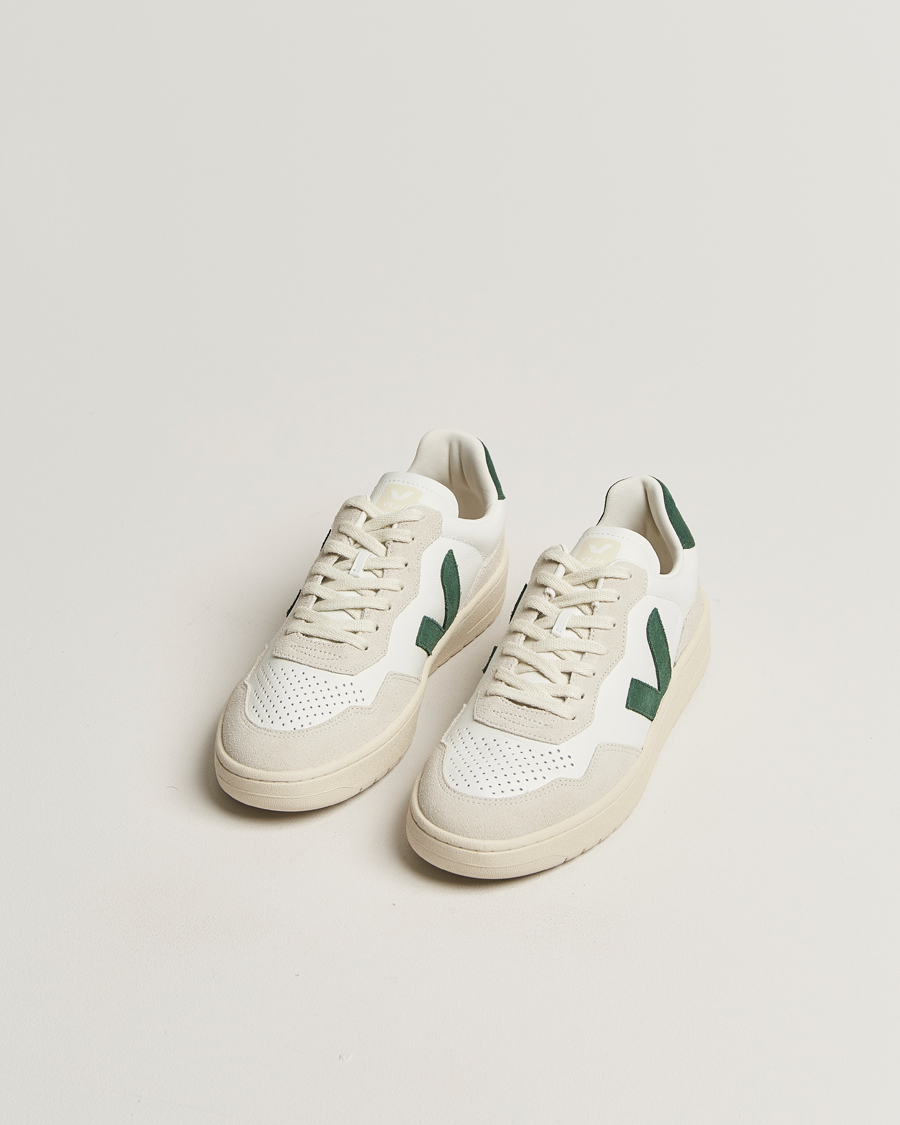 Mies | Kengät | Veja | V-90 Leather Sneaker Extra White/Cyprys