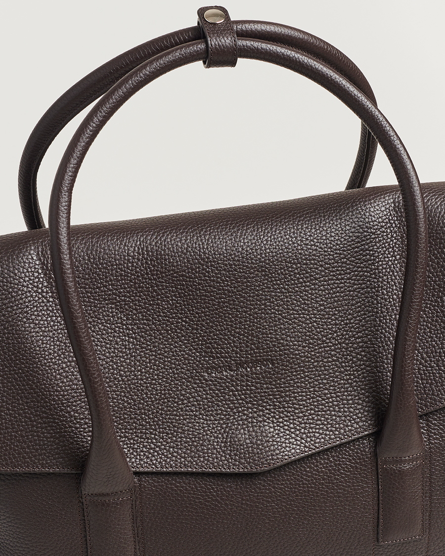 Mies | Oscar Jacobson Overnight Leather Bag Dark Mud Brown | Oscar Jacobson | Overnight Leather Bag Dark Mud Brown