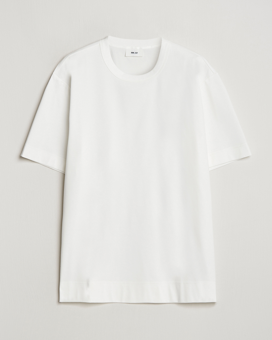 Mies | T-paidat | NN07 | Pedro Mercerized Crew Neck T-Shirt Cream