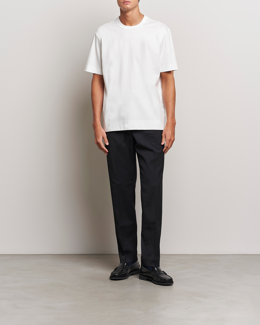 Mies | T-paidat | NN07 | Pedro Mercerized Crew Neck T-Shirt Cream