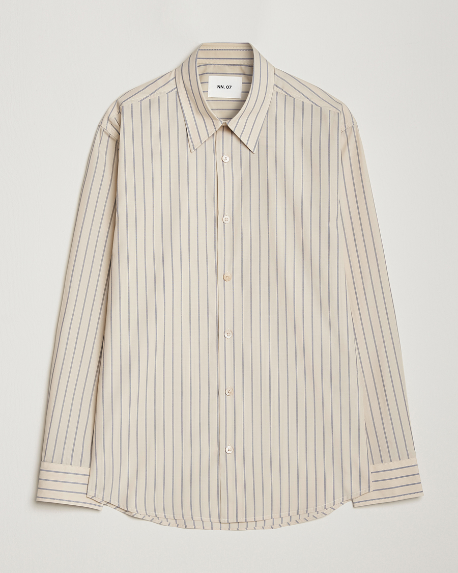 Mies | Kauluspaidat | NN07 | Quinsy Striped Shirt Khaki
