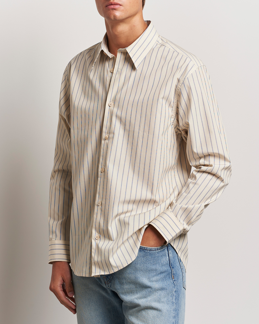 Mies | Kauluspaidat | NN07 | Quinsy Striped Shirt Khaki
