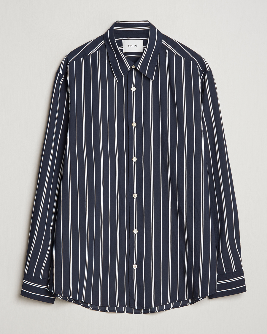 Mies | Kauluspaidat | NN07 | Quinsy Striped Shirt Navy/White