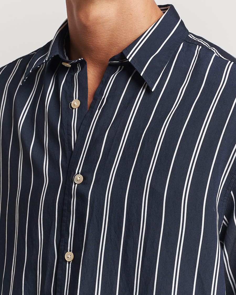 Mies | Kauluspaidat | NN07 | Quinsy Striped Shirt Navy/White