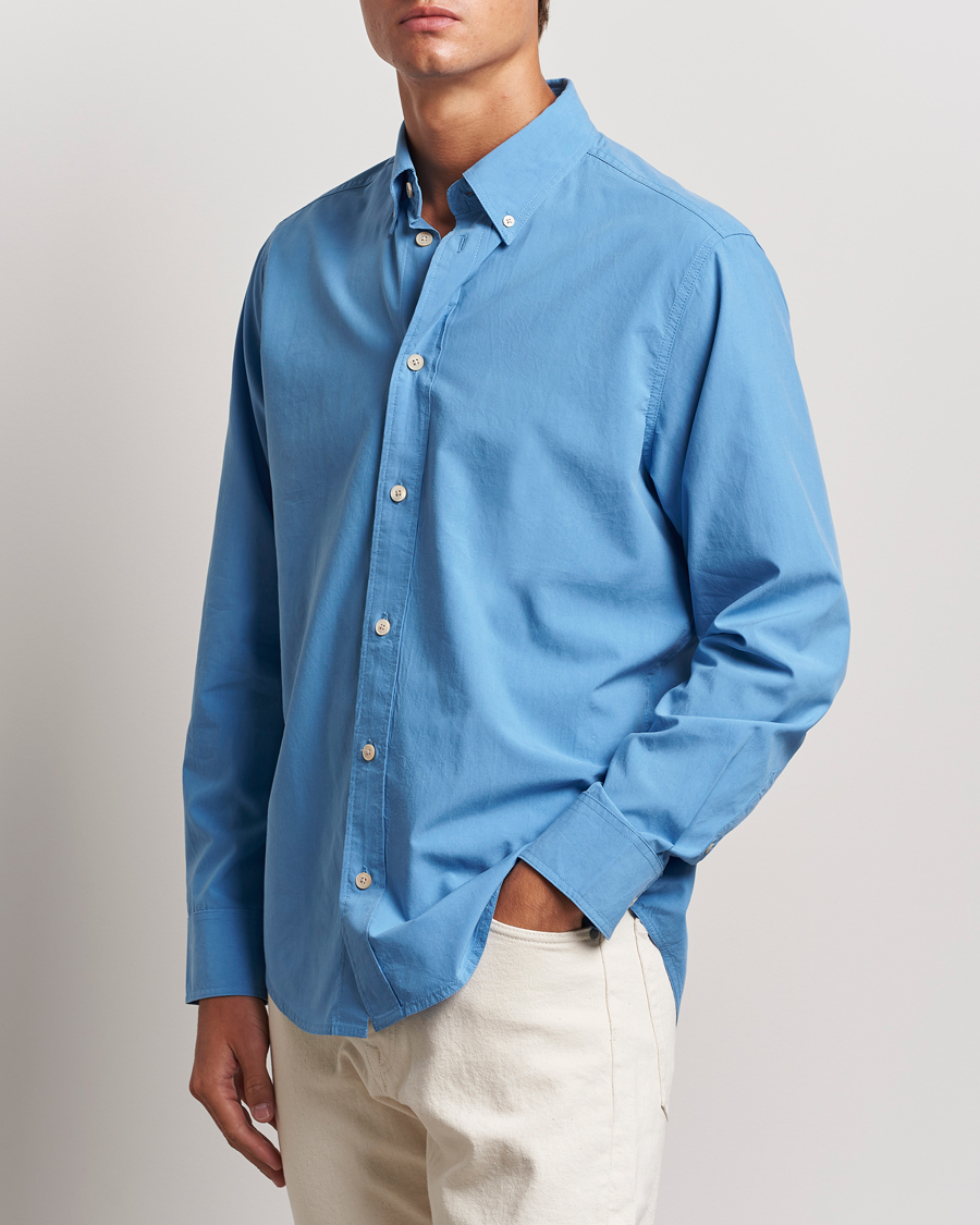 Mies | Kauluspaidat | NN07 | Colby Lyocell/Cotton Button Down Shirt Blue Jasper