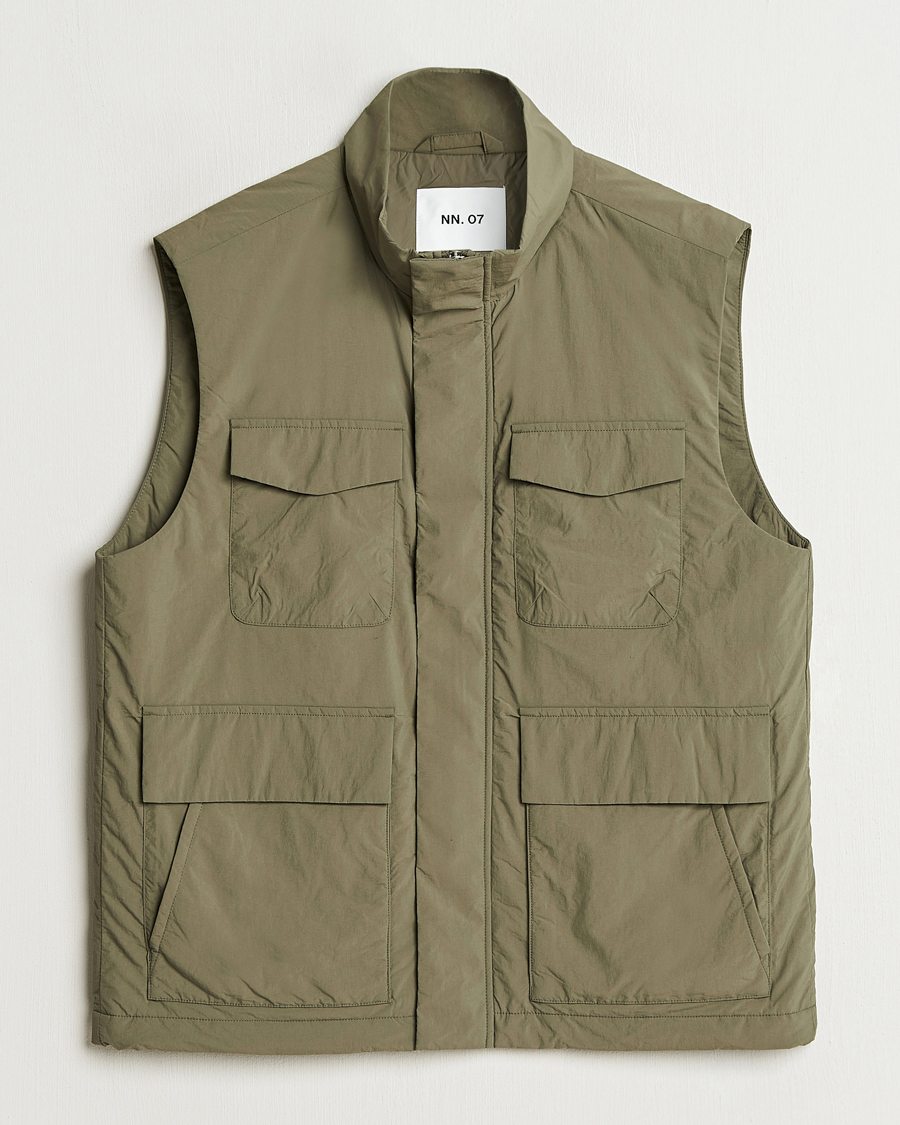 Mies | Takit | NN07 | Perry Nylon Padded Vest Capers Green