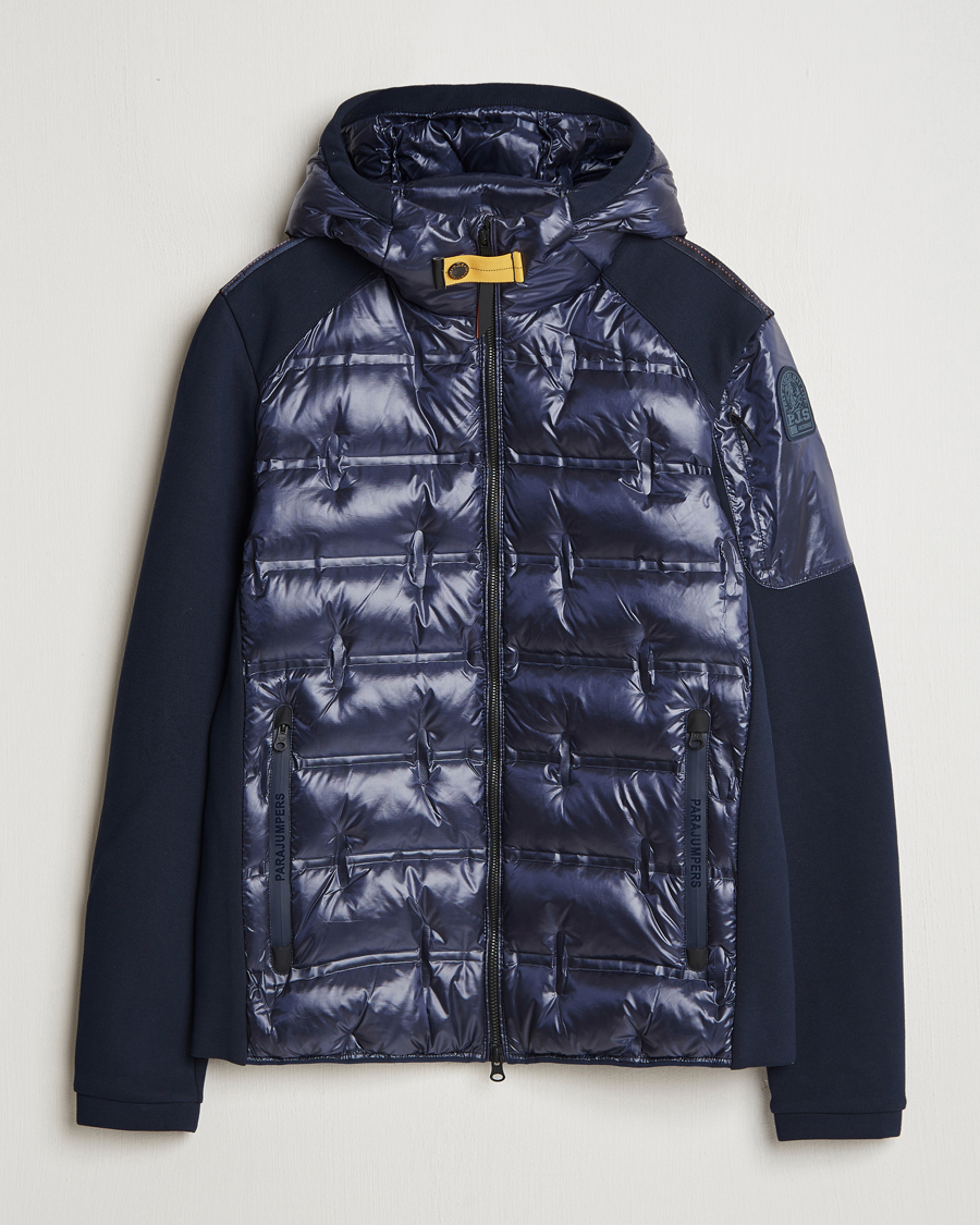 Mies | Takit | Parajumpers | Gyles Piquet Puffer Hybrid Jacket Blue Navy